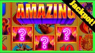 LANDING ALL 3 WILDS IN THE BONUS LEADS TO A MASSIVE JACKPOT HAND PAY On Buffalo Diamond