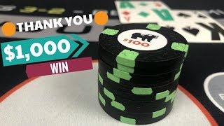 Thanks you viewers for the $1,000 profit blackjack session