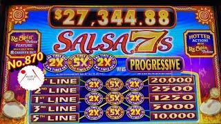 SALSA 7s Slot Machine with ReSpin Bonus on Free Play @ San Manuel Casino 3 Reel Slot 赤富士スロット, サルサ 7s