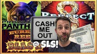 CASH ME OUT ON SLOT MACHINES FROM SLS CASINO IN LAS VEGAS  PERFECT 8  PROWLING PANTHER & MORE!