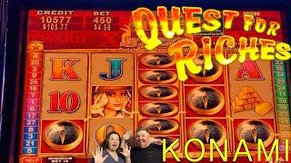 175+ SPINS ON QUEST FOR RICHES GIVES A BIG WIN BONUS! WE SHOULD PLAY KONAMI MORE!!
