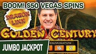 BOOM! $50 Per SPIN on DRAGON LINK: Golden Century  HANDPAY on the Las Vegas Strip!