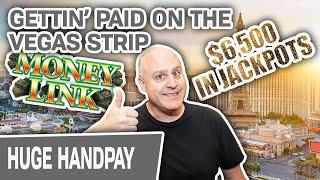 Almost $6,500 in JACKPOTS   Money Link PAYS ME on The Las Vegas Strip!