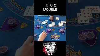Awesome Doubles, Lands us a $15,000 Blackjack Table Win #shorts