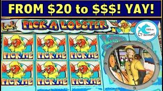 FROM $20 to ??? LUCKY LARRY'S LOBSTERMANIA SLOT MACHINE PAYS OUT! LOVE IGT SLOTS! STINKIN' RICH