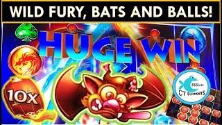 FINALLY GOT THE BONUS! WILD FURY SLOT MACHINE - w/BAT SPLATS AND MORE BALLS!