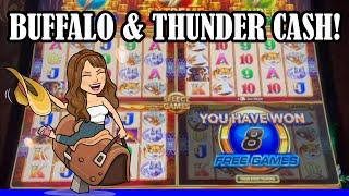 Thunder Cash & Buffalo Gold Wonder 4 Gold Boost! Slot Machine Live Play