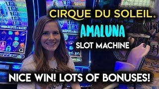 BONUS After BONUS! NEW Cirque Du Soleil Ama Luna! Slot Machine!! Great Run!!