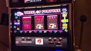 Max Bet Game Play on the $5 Wheel of Fortune Slot Machine