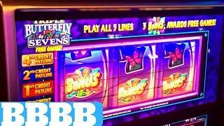 BBBB! Bonsai's $5 Max Bet Bonus on Triple Butterfly Sevens Slot Machine