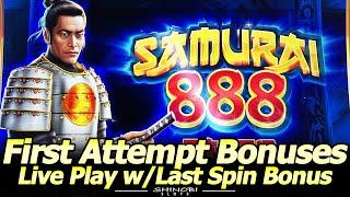 Samurai 888 Takeo and Samurai 888 Katsumi Slot Machines - My First Attempt, Live Play and Free Games