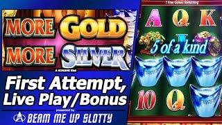 More Gold, More Silver Slot - First Attempt with 2 Quick Free Spins Bonuses
