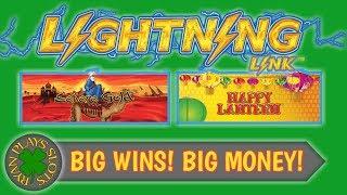Lightning Link | Big Wins on Sahara Gold and Happy Lantern | Hold & Spins