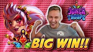 BIG WIN! JOKER TROUPE BIG WIN - Casino Slot from Casinodaddy LIVE STREAM (OLD WIN)