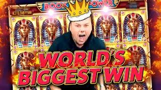 Worlds BIGGEST Real Money Slot Win  €70 BET  Book of Power