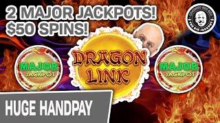 $50 Spins + TWO Major HIGH LIMIT Dragon Link Slot Jackpots