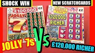 NOT TO BE MISSED...."NEW CARDS" £120,000 RICHER" . Vs  "JOLLY 7s"....and EXTRA GOLDFEVER CARDS