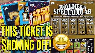 This Ticket is $HOWING OFF  Playing $140 in TEXAS LOTTERY Scratch Offs