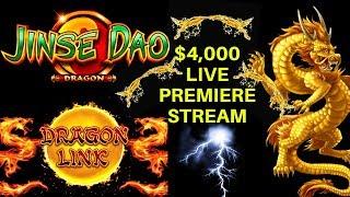 $4,000 Live Slot Play! Dragon Link , Jinse Dao Slot, High Limit Konami Slot, High Limit Blazin Gems