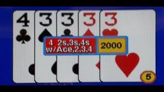 $2,015.00 Jackpot on Five Play "Super Star Poker" Video Poker @ Palazzo, Las Vegas on 12/07/17