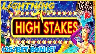 HIGH LIMIT Lightning Link High Stakes ️$25 Bonus Round Slot Machine Casino