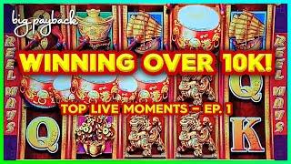 Over $10,000 WON on Slot Machines! Best Casino Moments LIVE! (Ep. 1)
