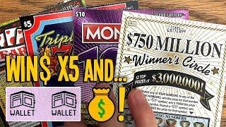 GREAT SESSION! **NEW** Triple Double 777 Red Hot + $30 Winner's Circle  TX Lottery Scratch Offs