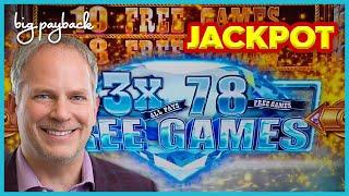 OVER 500X JACKPOT! OVER 125 FREE GAMES on Buffalo Diamond Slot - INCREDIBLE!