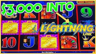 $3K INTO HIGH LIMIT Lightning Link High Stakes ️Bonus Round Slot Machine Casino