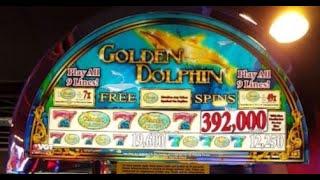 High Limit LIVE PLAY VGT 9 Line Golden Dolphin  Red spins!