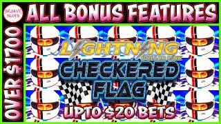 LAST ONE! WE PUT OVER $1700 IN HIGH LIMIT CHECKERED FLAG SLOT MACHINE THIS IS WHAT WE CASHED OUT