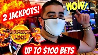 2 HANDPAY JACKPOTS On DRAGON CASH Slot Machine - Up To $100 BETS! High Limit Slot Machine JACKPOTS