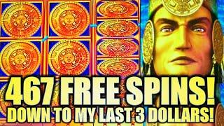 467 FREE SPINS! MASSIVE BONUS TRIGGER!  MAYAN CHIEF Slot Machine Bonus (KONAMI)