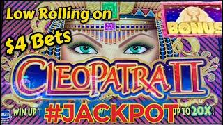 Cleopatra II - Handpay on only $4.00 Bet