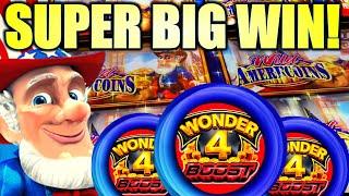 SUPER BIG WIN! WILD AMERICOINS WONDER 4 BOOST Slot Machine (Aristocrat Gaming)