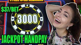 JACKPOT HANDPAY! $37/BET on Lightning Cash High Stakes w/Lady Luck HQ!
