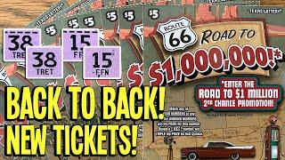 BACK to BACK! $100/TICKETS!  20X NEW Route 66 Road to $1,000,000!  Texas Lottery Scratch Offs
