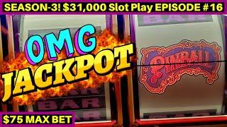 $75 Max Bet HIGH LIMIT Pinball Slot HANDPAY JACKPOT | Season 3 | EPISODE #16