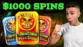 $1000 SPINS ON VOODOO MAGIC  HIGHROLL SESSION