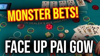 MONSTER BETS ON PAI GOW POKER! $1600 HANDS!!