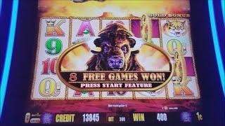 Buffalo Gold Slot Machine Bonuses Won !! Live Slot Play