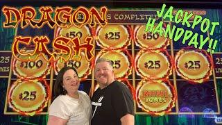 JACKPOT HANDPAY ON DRAGON CASH EPISODE 1!!! FUN IN THE HIGH LIMIT ROOM!