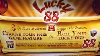 Aristocrat LUCKY 88 Slot Bonus Nice Win!!