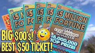 The BEST $50 TICKET! **NEW TICKETS** 5X $5 Million Fortune  $300 TEXAS LOTTERY Scratch Offs