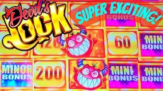 New Slot! DEVILS LOCK Exciting FREE SPINS! lots of Retriggers!