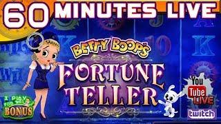 • 60 MINUTES LIVE • BETTY BOOP FORTUNE TELLER • SLOT MACHINE PLAY