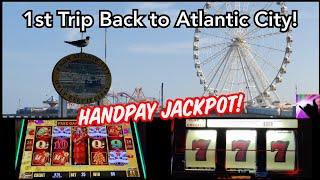 Back in AC! 1st Spin Big Wins, Getting Caught by Security, and a HANDPAY!