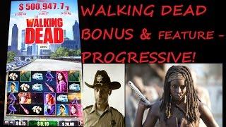 BIG WIN - The Walking Dead Slot Machine Bonus & Wild Attack Feature