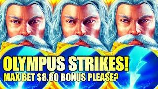 OLYMPUS STRIKES! $200 SESSION MAX BET $8.80 BONUS PLEASE?  Slot Machine (AGS)