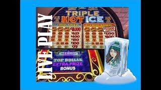 Triple Hot Ice Slot Machine  Top Dollar  High Limit Slot Machine Live Play!